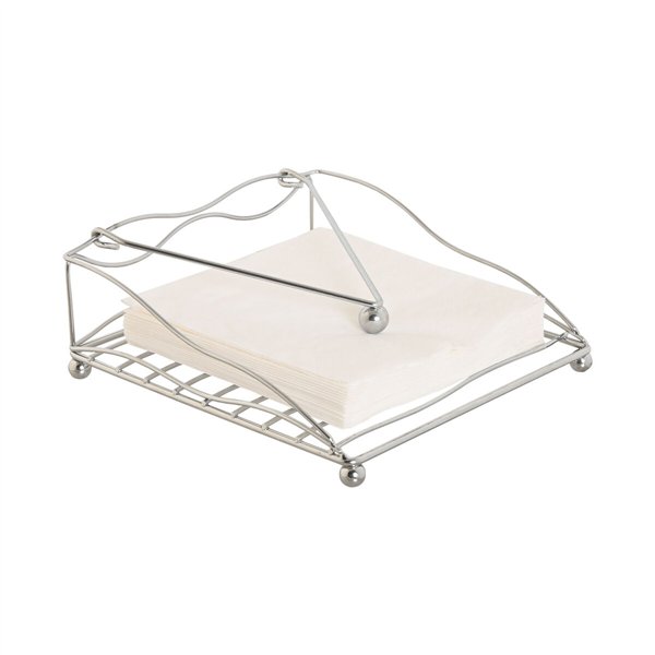 Napkin holder Home ESPRIT Silver Metal 19 x 19 x 7 cm