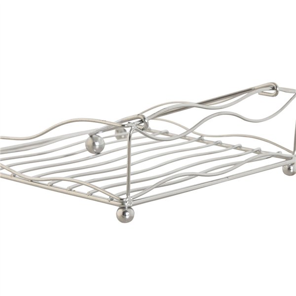 Napkin holder Home ESPRIT Silver Metal 19 x 19 x 7 cm