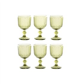 Set of cups Home ESPRIT Green Crystal 260 ml (6 Units)