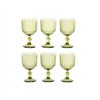 Set of cups Home ESPRIT Green Crystal 260 ml (6 Units)