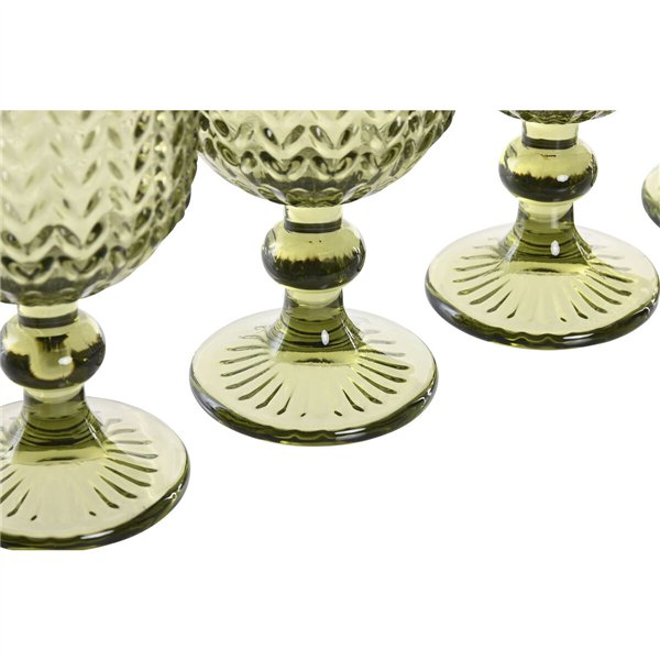 Set of cups Home ESPRIT Green Crystal 260 ml (6 Units)