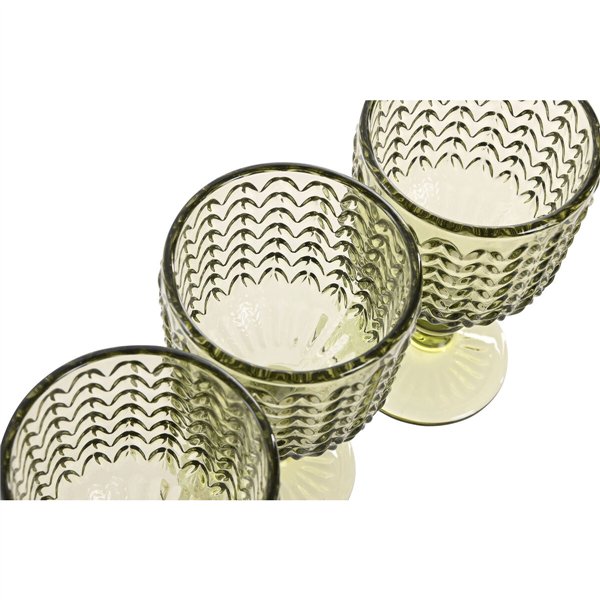 Set of cups Home ESPRIT Green Crystal 260 ml (6 Units)