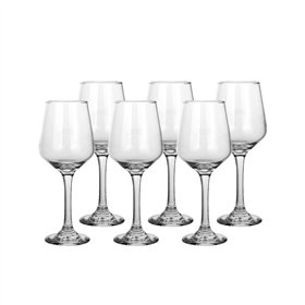 Wine glass set Home ESPRIT Transparent Crystal 265 ml (6 Units)