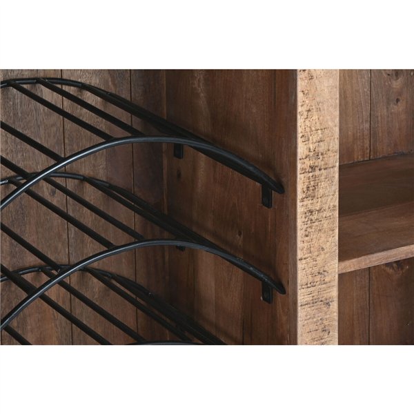 Bar unit Home ESPRIT Black Natural 145 x 53 x 100 cm