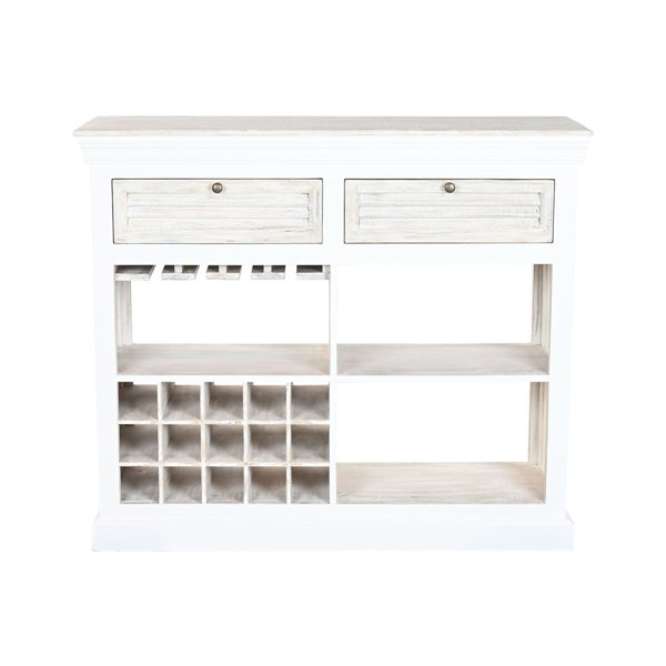 Bottle rack Home ESPRIT White 120 x 40 x 98 cm