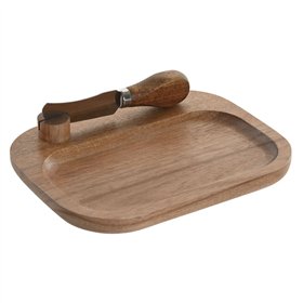 Cheese board Home ESPRIT Natural 19,5 x 15 x 3 cm