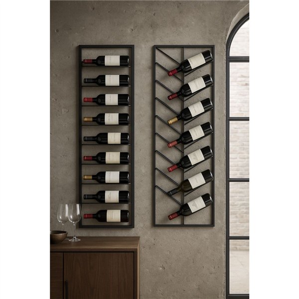 Bottle rack Home ESPRIT Black 70 X 6 X 160 CM