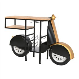 Bottle rack Home ESPRIT Black Golden 134 X 36 X 92 CM