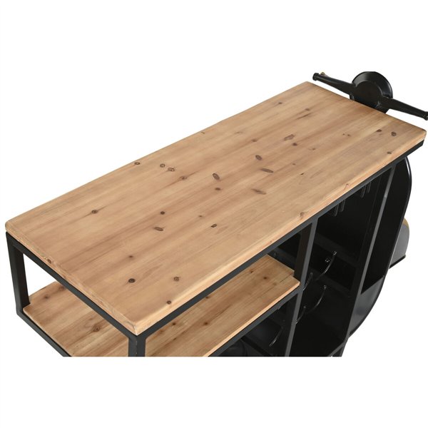 Bottle rack Home ESPRIT Black Golden 134 X 36 X 92 CM