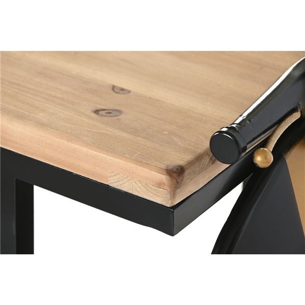 Bottle rack Home ESPRIT Black Golden 134 X 36 X 92 CM