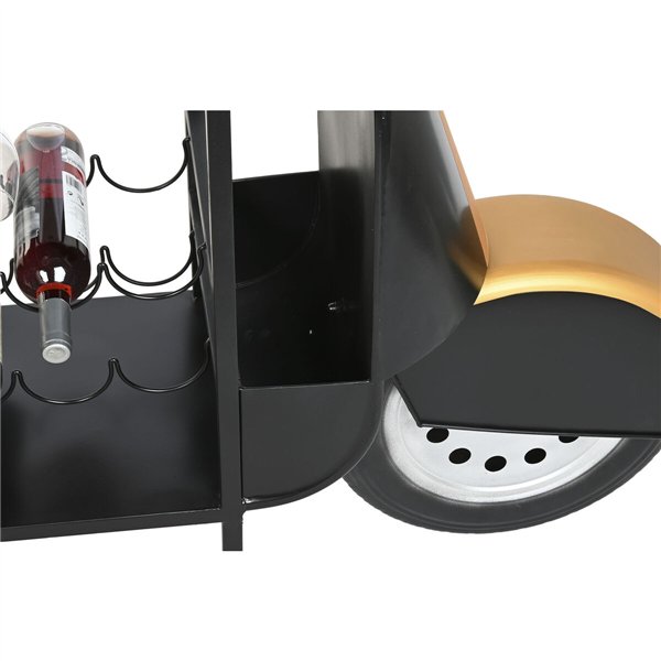 Bottle rack Home ESPRIT Black Golden 134 X 36 X 92 CM