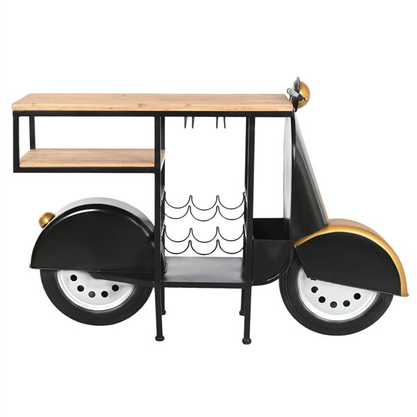 Bottle rack Home ESPRIT Black Golden 134 X 36 X 92 CM