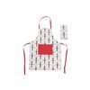 Apron Home ESPRIT White Red Green Beige 60 x 0,2 x 80 cm (2 Units)