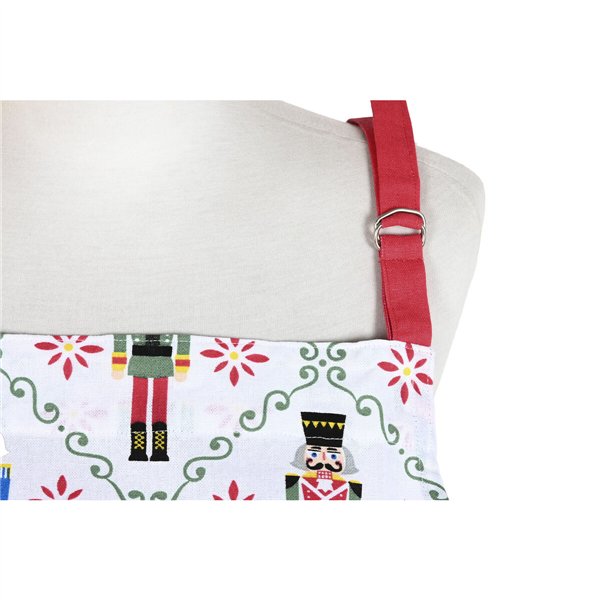 Apron Home ESPRIT White Red Green Beige 60 x 0,2 x 80 cm (2 Units)