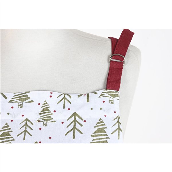 Apron Home ESPRIT White Red Green Beige 60 x 0,2 x 80 cm (2 Units)