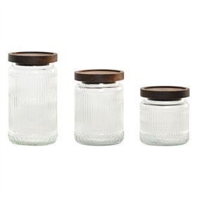 3 Tubs Home ESPRIT Transparent Natural 700 ml 1 L 3 Pieces