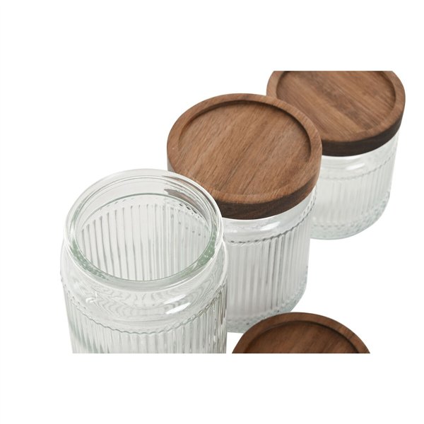 3 Tubs Home ESPRIT Transparent Natural 700 ml 1 L 3 Pieces