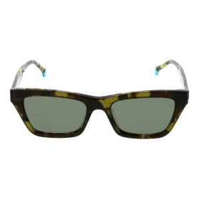 Set of glasses Home ESPRIT Green Crystal With relief 360 ml (6 Units)
