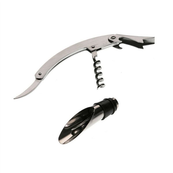 Set of Wine Accessories Versa Wood (4 x 22,5 x 11,5 cm) (2 pcs)