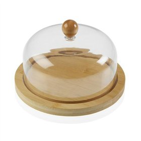 Tray with lid Versa Transparent Bamboo polystyrene