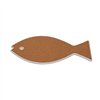 Table Mat Versa Blue Grey Cork Ceramic Fish 14 x 0,7 x 20 cm