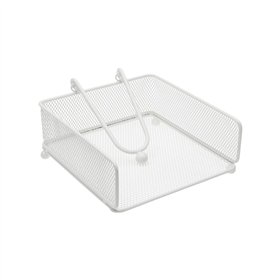 Napkin holder Versa White Steel Iron 17,5 X 9 X 18 CM