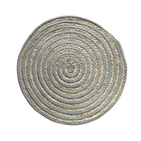 Table Mat Versa Grey Polyester Cotton 38 x 1 x 38 cm