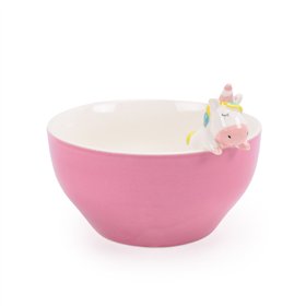Bowl Versa Pink Porcelain 15,4 X 10,9 X 14 CM Unicorn