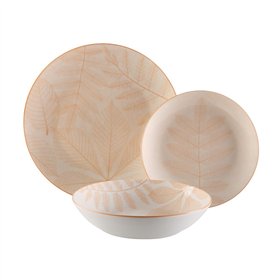 Tableware Versa Aylen Beige Porcelain 18 Pieces