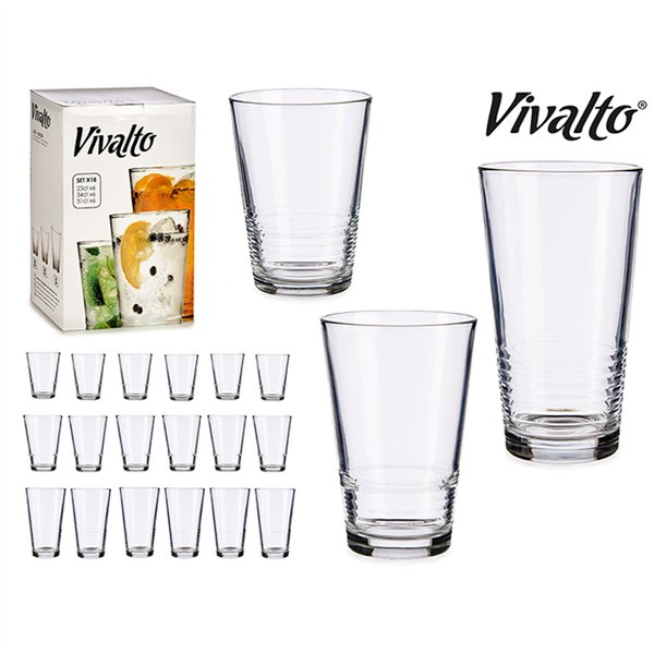 Set of glasses Vivalto Transparent Glass