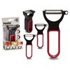 Set of Peelers Black Red Steel Natural rubber polypropylene 11 x 17,5 x 4,5 cm 13 x 4,5 x 7 cm