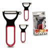 Set of Peelers Black Red Steel Natural rubber polypropylene 11 x 17,5 x 4,5 cm 13 x 4,5 x 7 cm