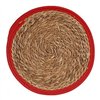 Table Mat Gift Decor Brown Red Natural 35 x 1 x 35 cm Plastic