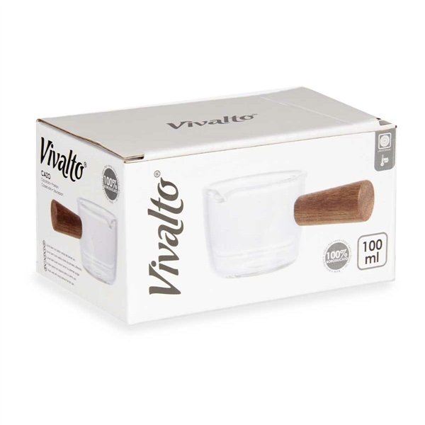Saucepan Vivalto Brown Transparent Glass Borosilicate Glass 100 ml 6,5 x 5 x 10,5 cm