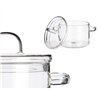Casserole with Lid Vivalto Transparent Borosilicate Glass 15,4 x 16,8 x 20,5 cm
