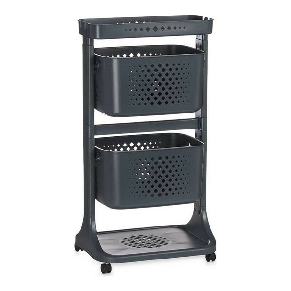 Vegetable trolley Kinvara Anthracite polypropylene Plastic 38 x 81,2 x 43,6 cm 35 x 82 x 43 cm