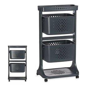 Vegetable trolley Kinvara Anthracite polypropylene Plastic 38 x 81,2 x 43,6 cm 35 x 82 x 43 cm