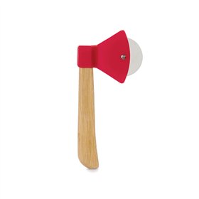 Pizza Cutter Kinvara Brown Red Bamboo Stainless steel polypropylene 21,7 x 2 x 10 cm 14 x 29 x 2,5 cm Axe (12 Units)