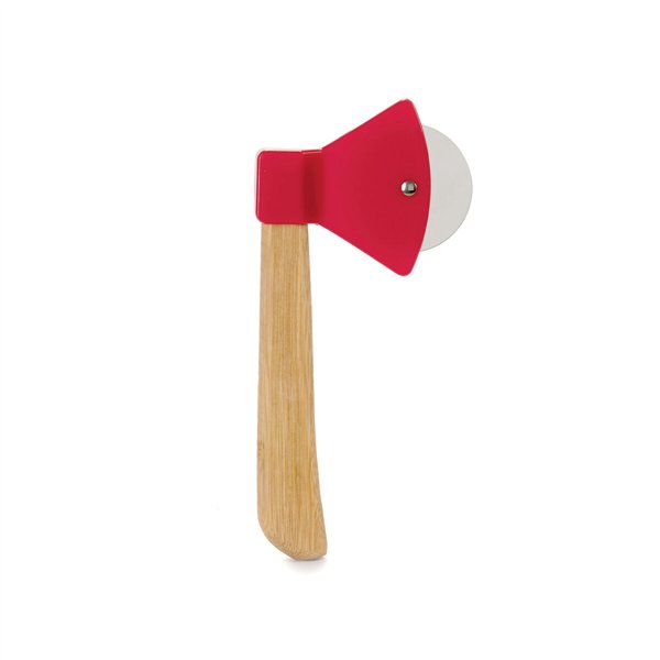 Pizza Cutter Kinvara Brown Red Bamboo Stainless steel polypropylene 21,7 x 2 x 10 cm 14 x 29 x 2,5 cm Axe (12 Units)
