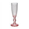 Champagne glass Vivalto Pink Transparent Glass 180 ml (6 Units)