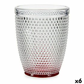 Glass Vivalto Red Transparent Glass Points 300 ml (6 Units)