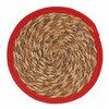 Table Mat Gift Decor Red Natural Natural Fibre 30 x 1 x 30 cm (48 Units)
