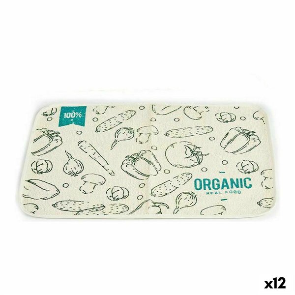 Place mat Kinvara White Green 33 x 0,3 x 48 cm (12 Units)