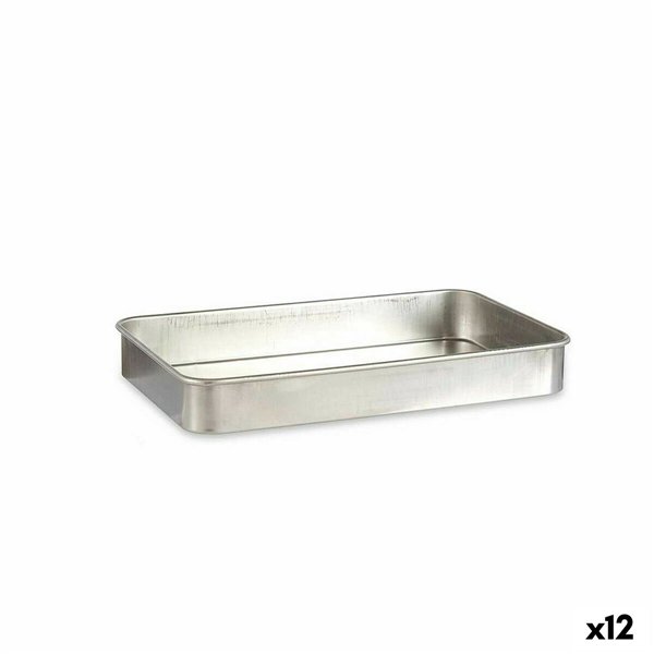 Roasting Tin Kinvara Silver Aluminium 32 x 7 x 51,5 cm 51,5 x 7 x 32 cm 51,5 x 7,5 x 32 cm (12 Units)