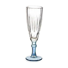 Champagne glass Vivalto Exotic Blue Crystal 170 ml (6 Units)