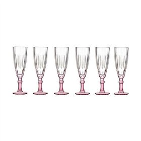 Champagne glass Vivalto Pink Crystal 170 ml (6 Units)