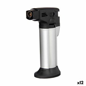 Kitchen Blowtorch Kinvara Black Silver 7,2 x 11 x 4 cm (12 Units)