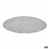 Table Mat Kinvara Silver Plastic 30 % Polyester Ø 38 cm 38 x 0,01 x 38 cm (12 Units)