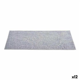Table Mat Kinvara Silver Plastic 30 % Polyester 45 x 0,01 x 30 cm (12 Units)