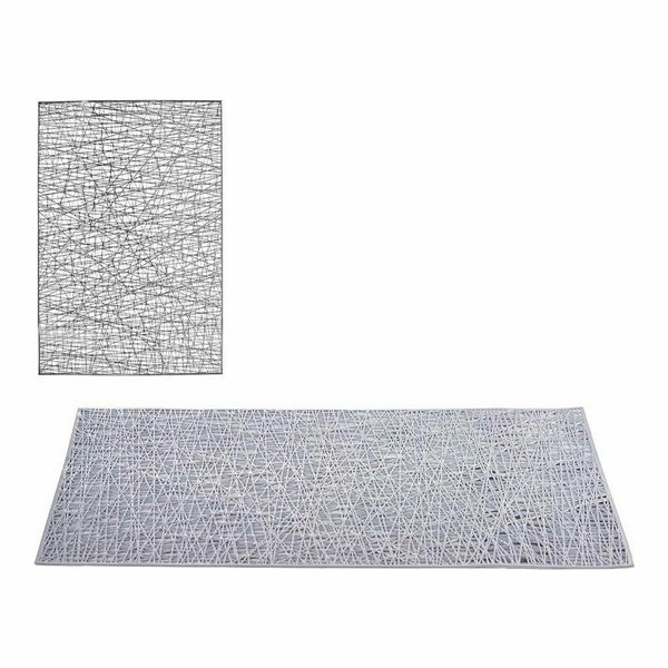 Table Mat Kinvara Silver Plastic 30 % Polyester 45 x 0,01 x 30 cm (12 Units)